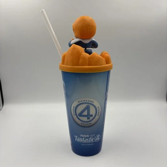 Marvel Fantastic Four The Thing 32oz Blue Movie Theater Plastic Tumbler Cup - Picture 3 of 10